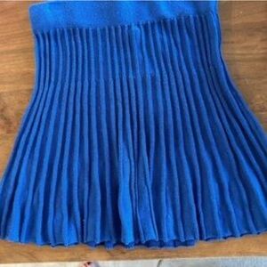 Zara Blue Pleated Mini Skirt - Women's Classic Style